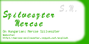 szilveszter mercse business card